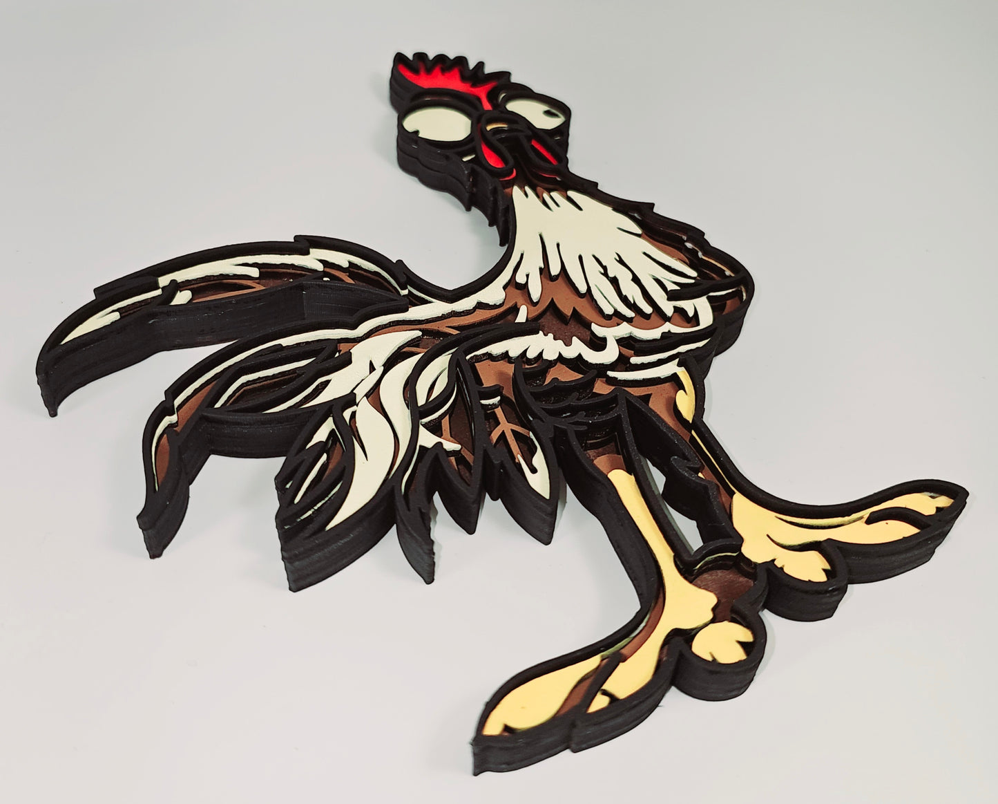3D Funny Rooster Multilayer Wood Art-Laser Cut