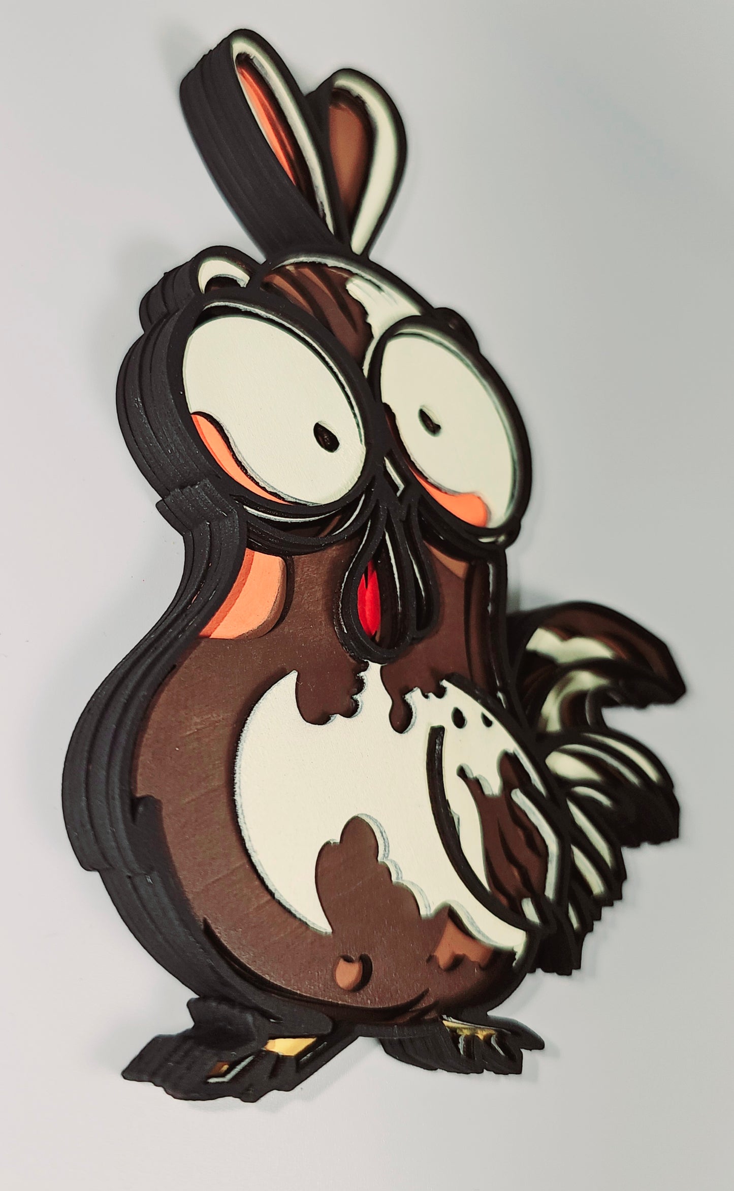 3D Funny Baby Rooster Multilayer Wood Art-Laser Cut
