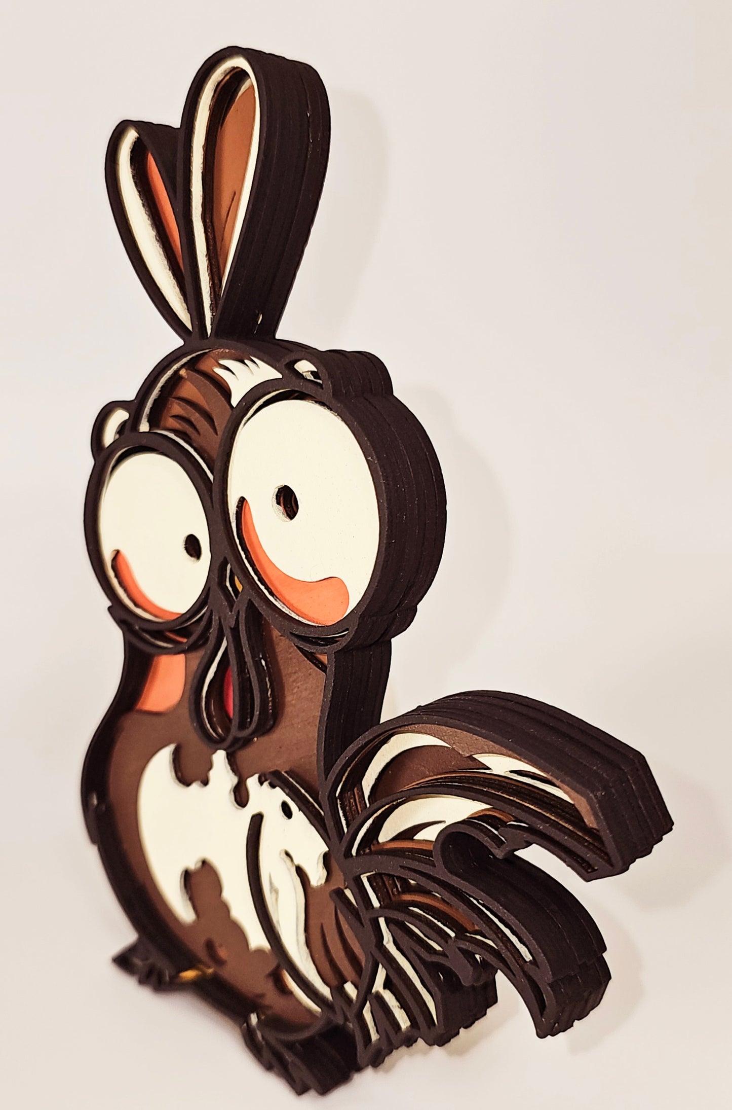 3D Funny Baby Rooster Multilayer Wood Art-Laser Cut