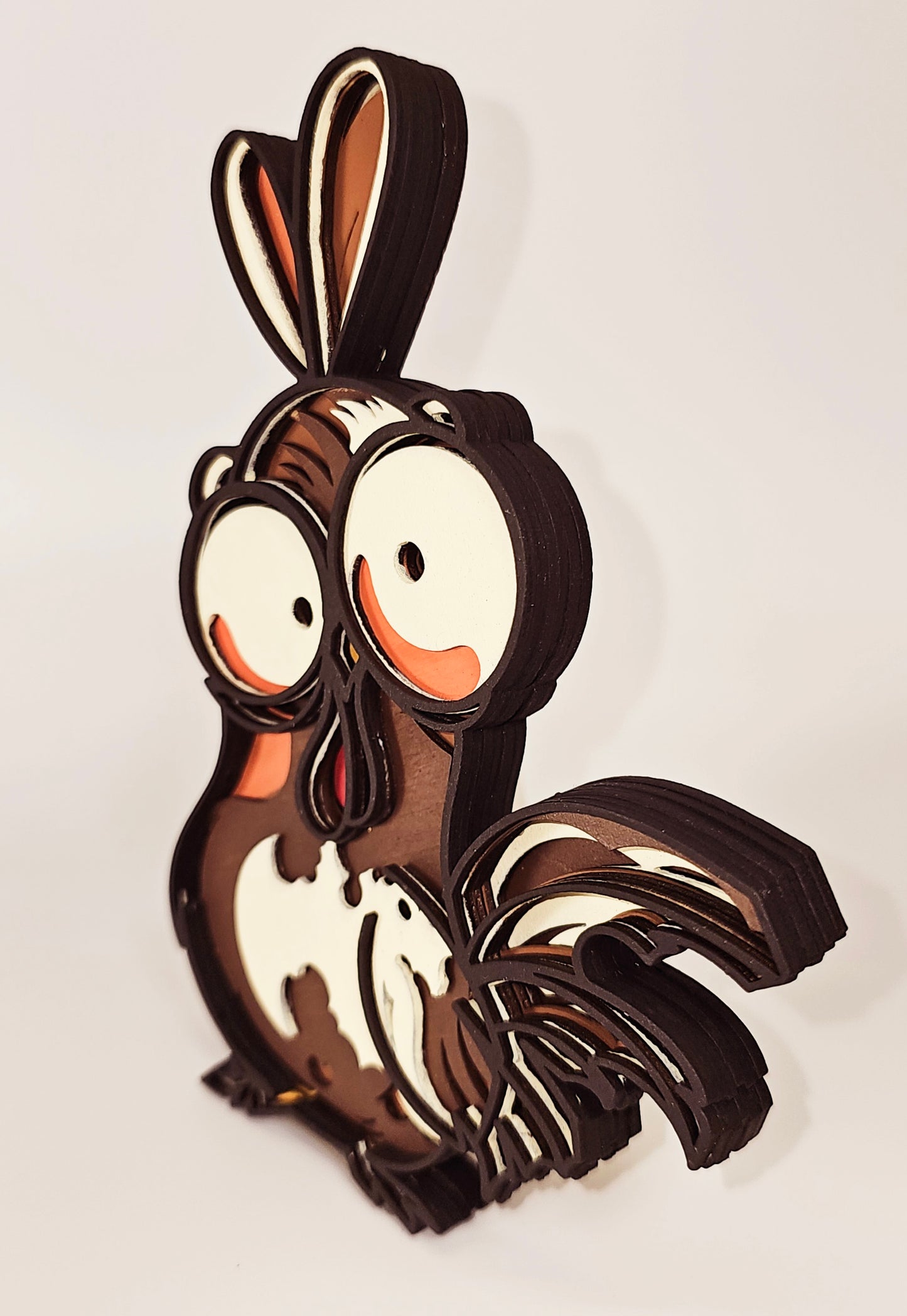 3D Funny Baby Rooster Multilayer Wood Art-Laser Cut