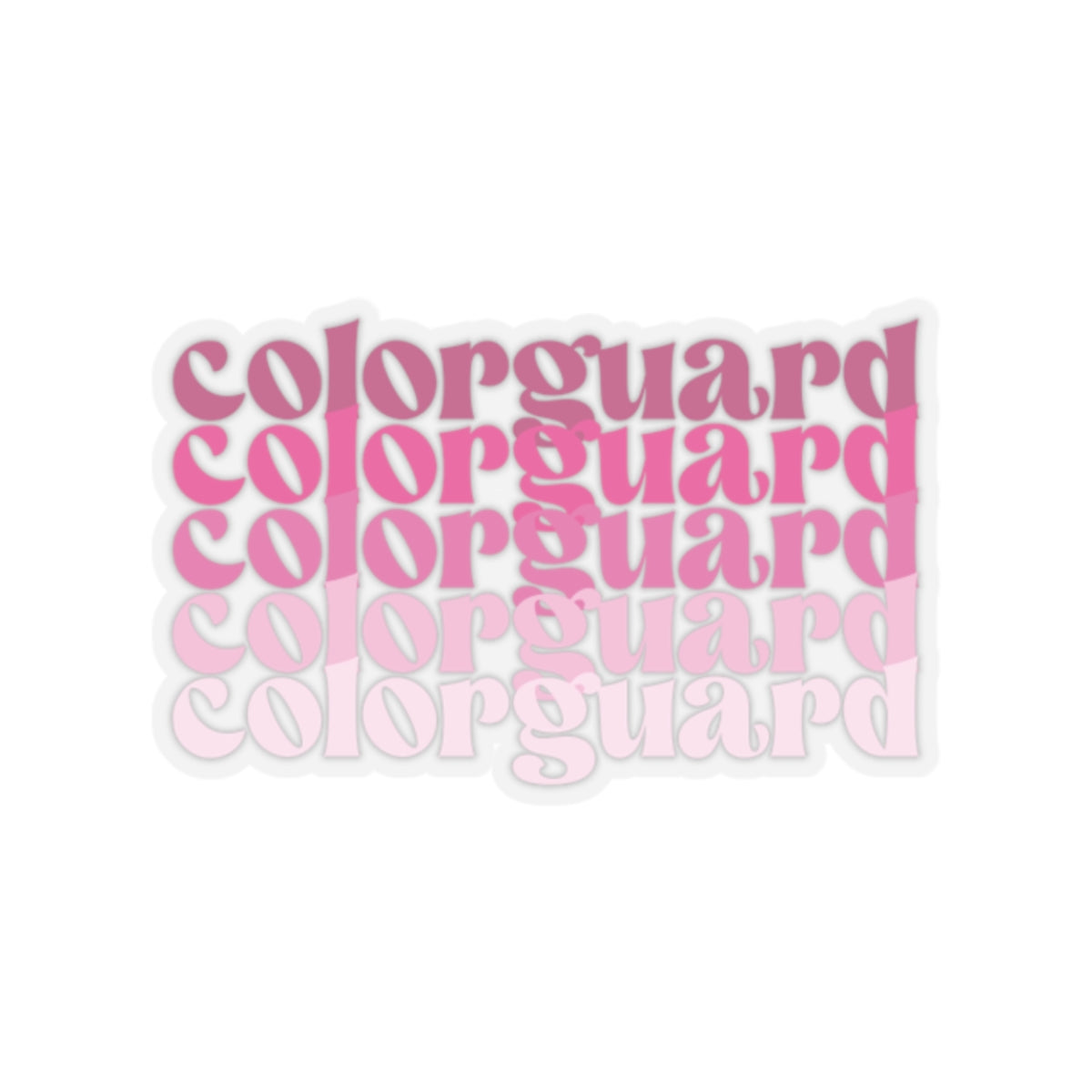 Colorguard Ombre Pink Kiss-Cut Stickers