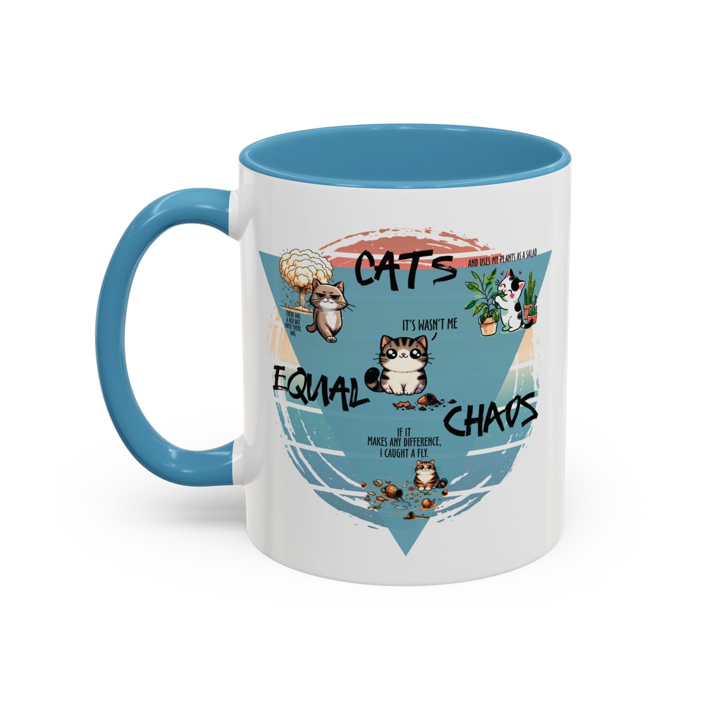 Cats Equal Chaos Funny Cat Coffee Mug