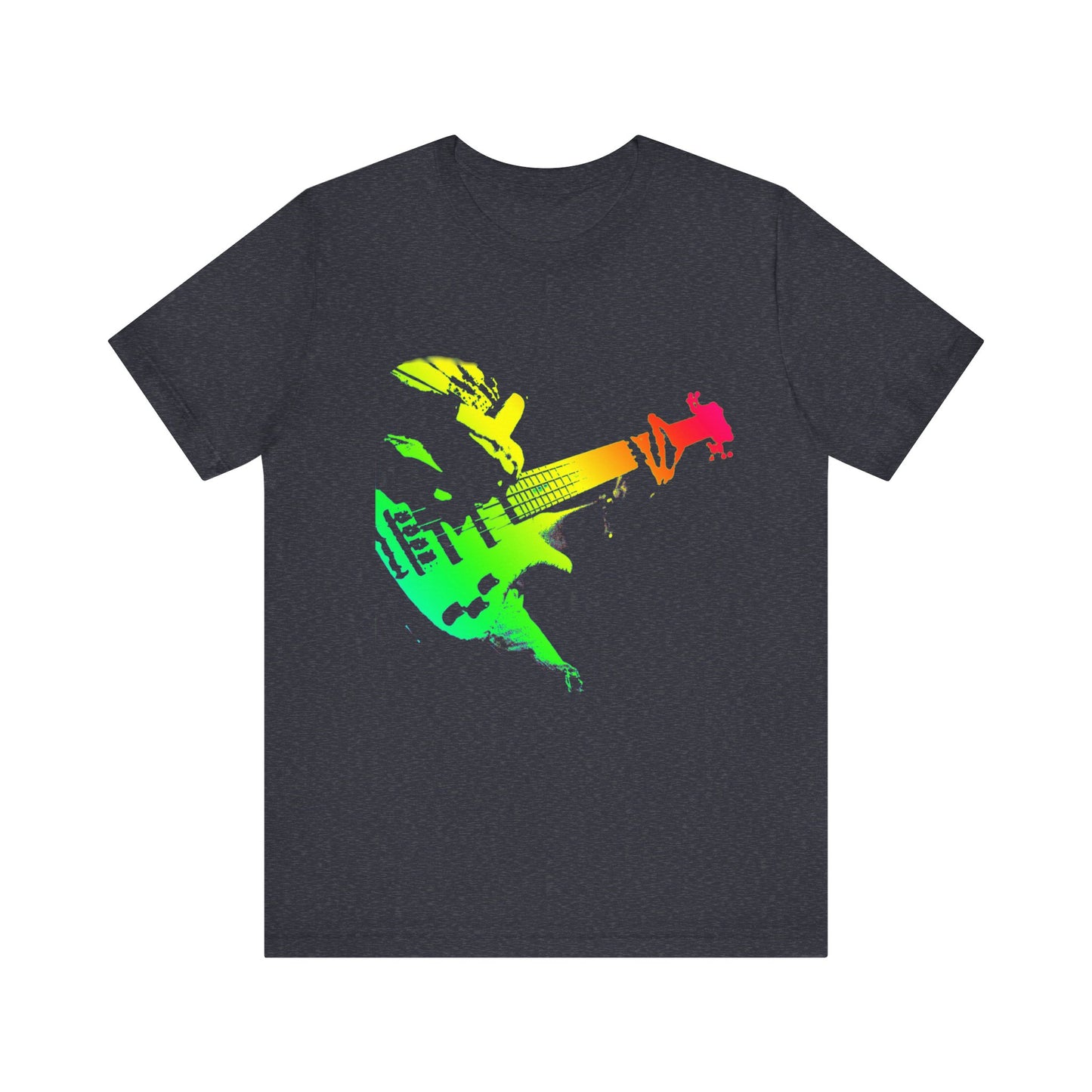 Vibrant Rainbow Guitar T-Shirt