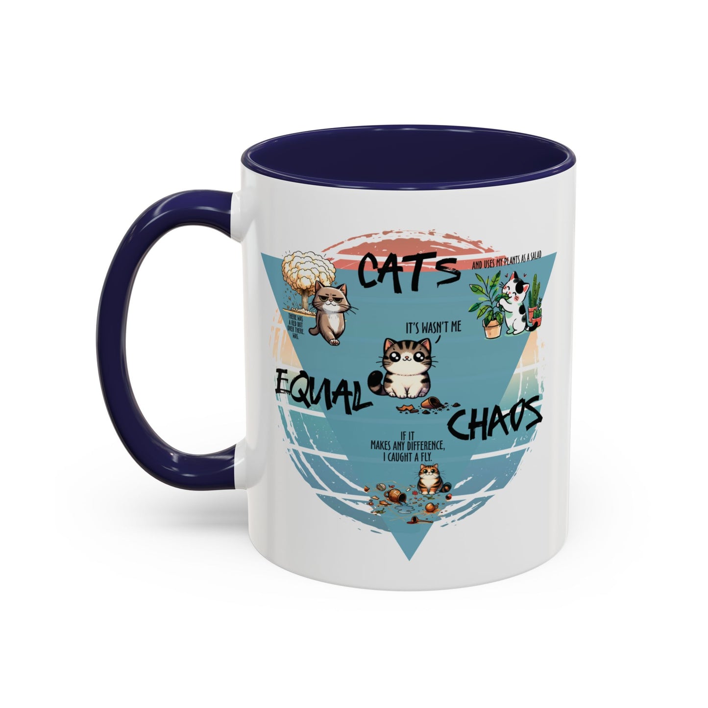 Cats Equal Chaos Funny Cat Coffee Mug