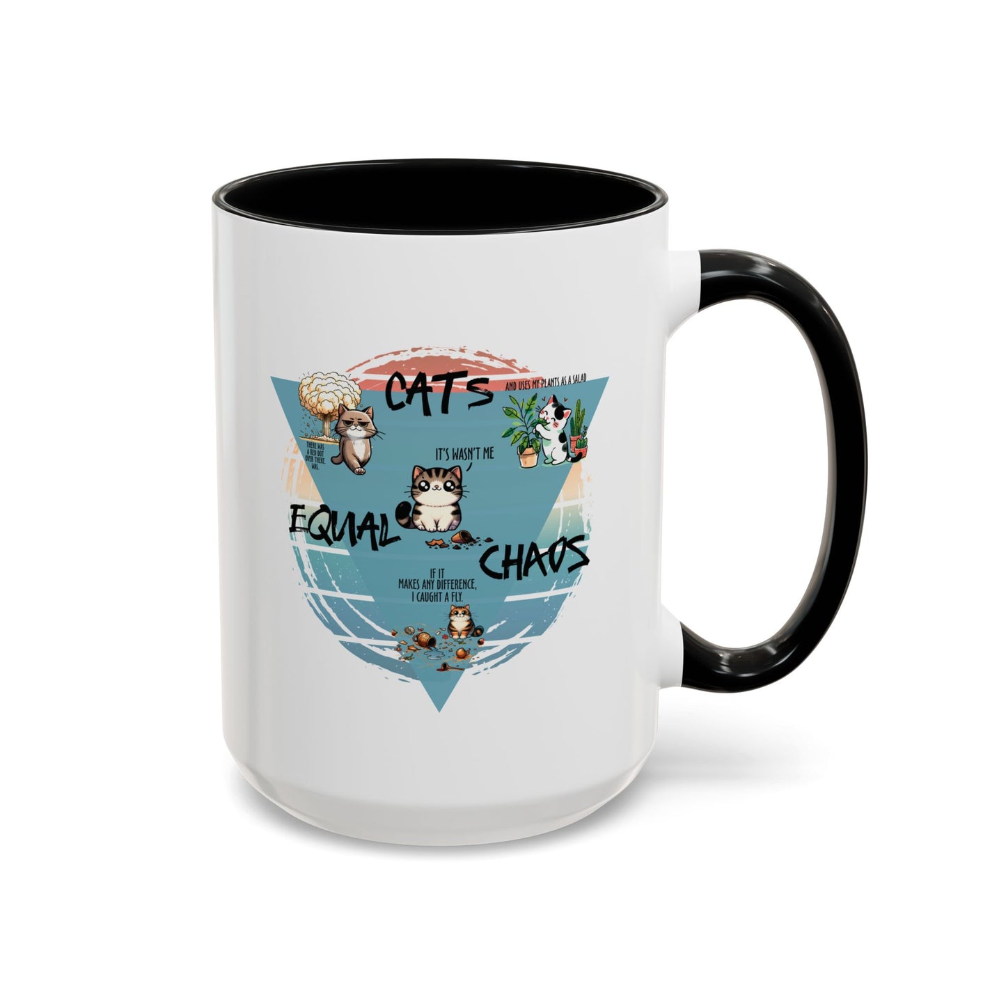 Cats Equal Chaos Funny Cat Coffee Mug