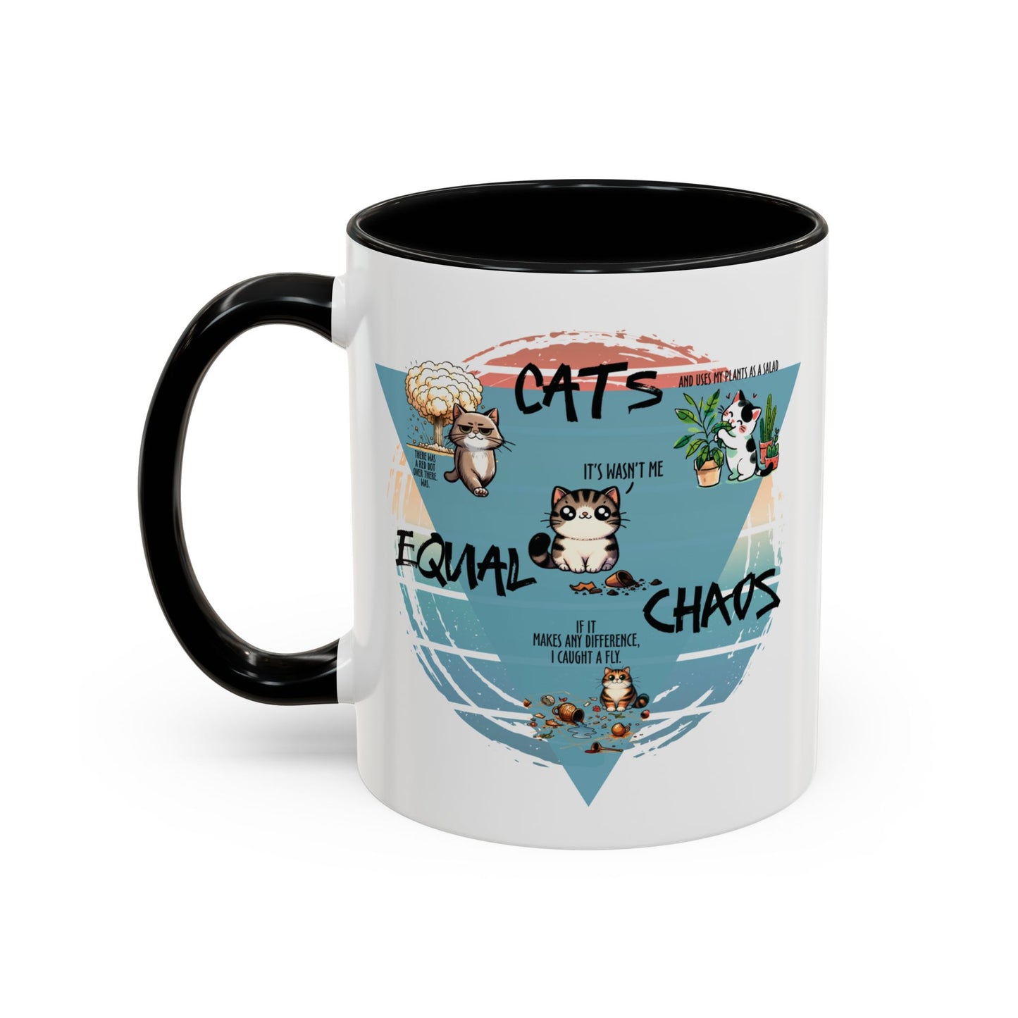 Cats Equal Chaos Funny Cat Coffee Mug