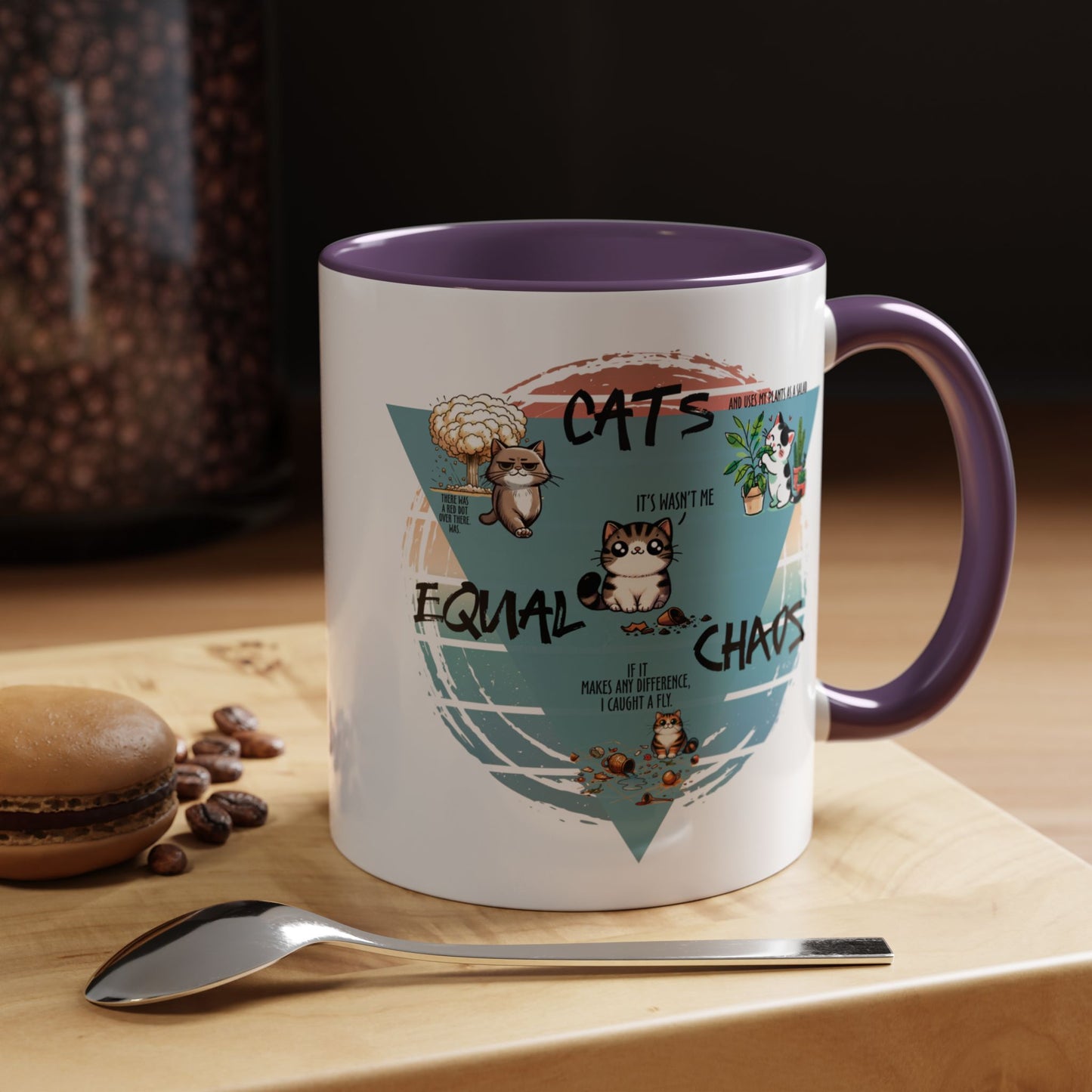Cats Equal Chaos Funny Cat Coffee Mug