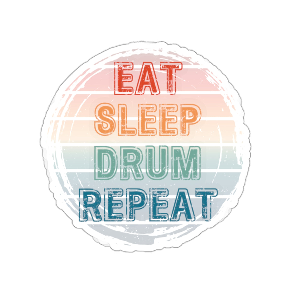 Funny Drummer Kiss-Cut Stickers