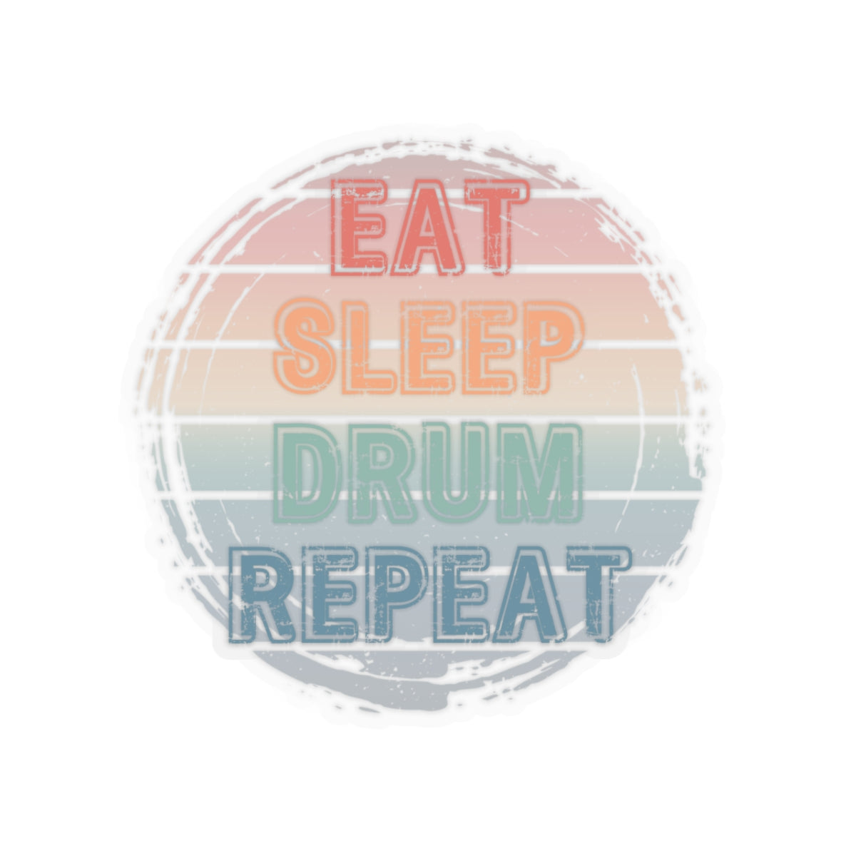 Funny Drummer Kiss-Cut Stickers