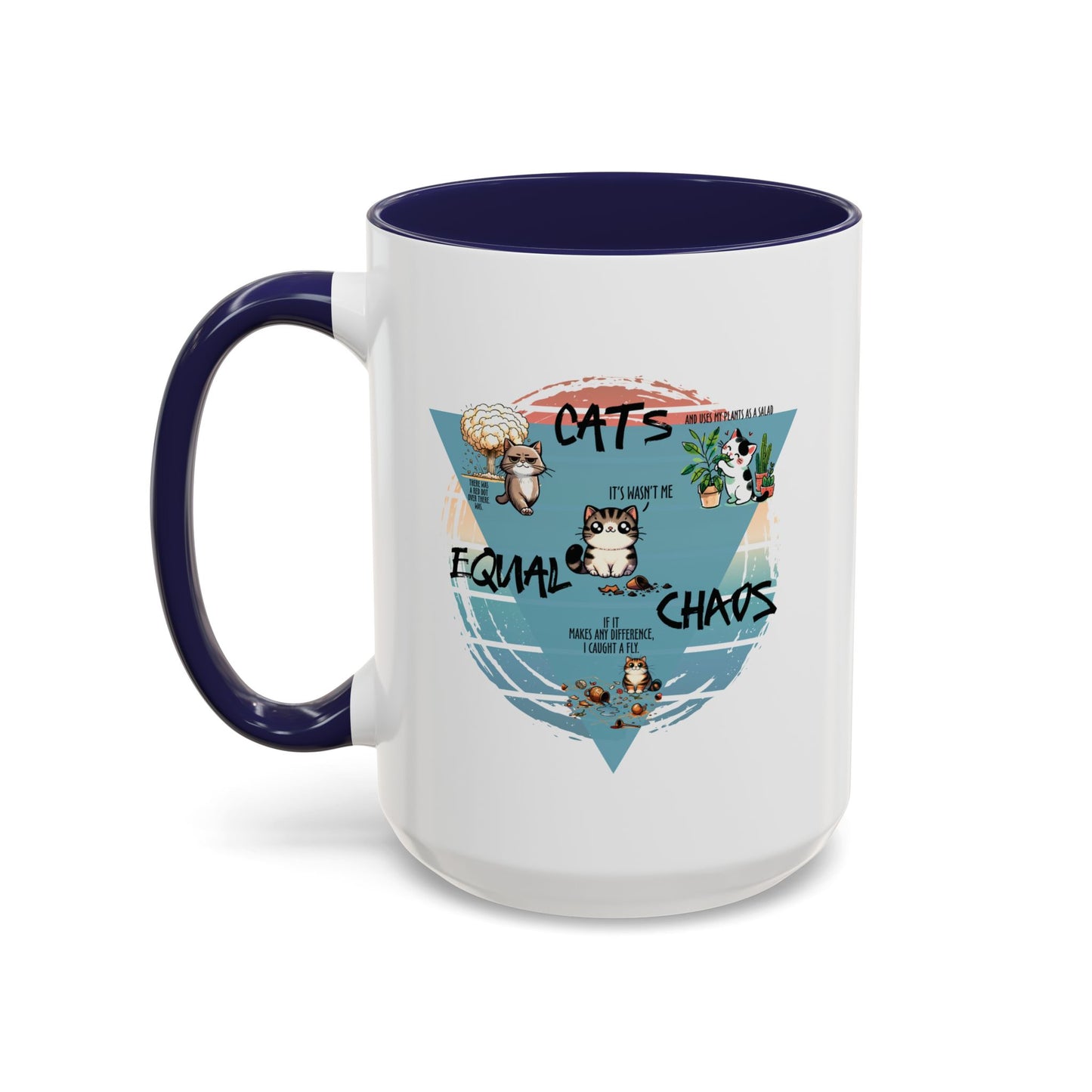 Cats Equal Chaos Funny Cat Coffee Mug