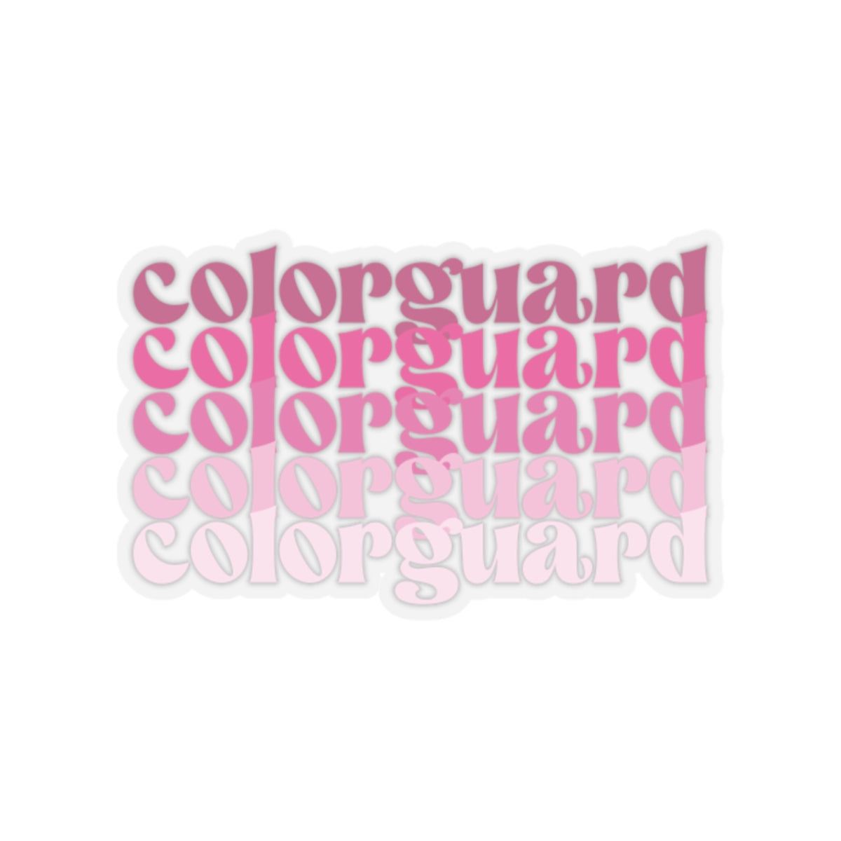 Colorguard Ombre Pink Kiss-Cut Stickers