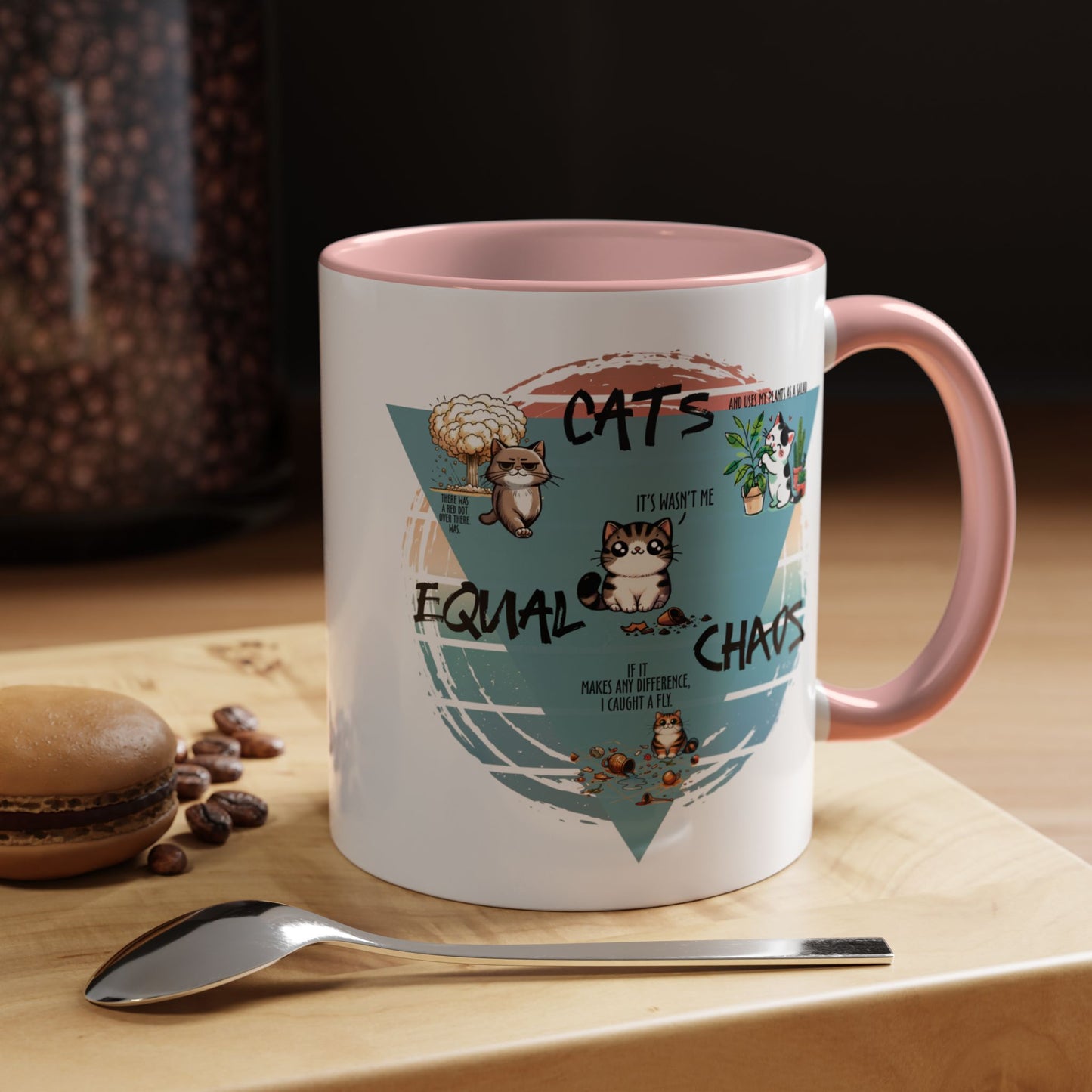 Cats Equal Chaos Funny Cat Coffee Mug