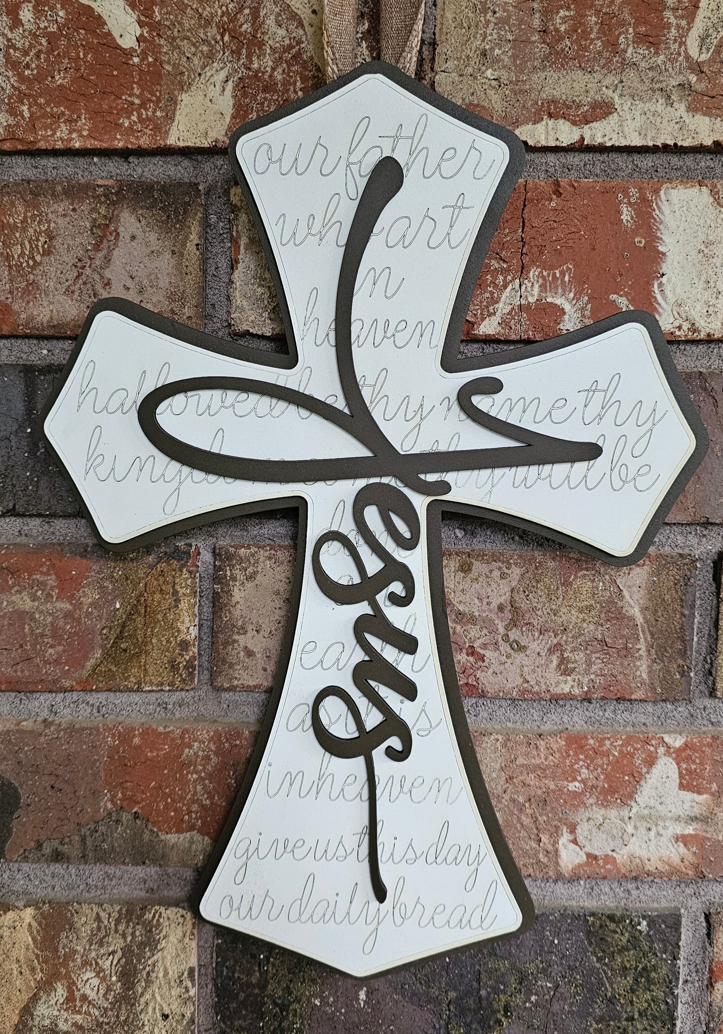 Wood Cross Sign