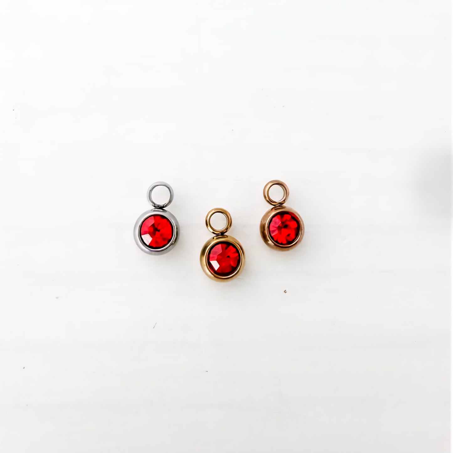 Birthstone Charms-6mm Cubic Zirconia