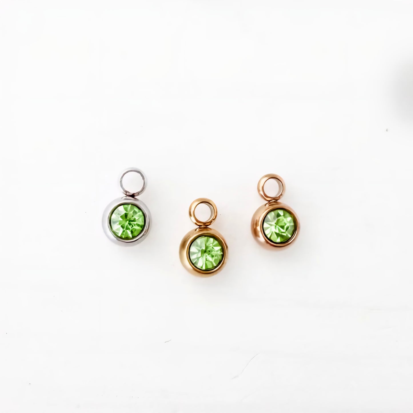 Birthstone Charms-6mm Cubic Zirconia