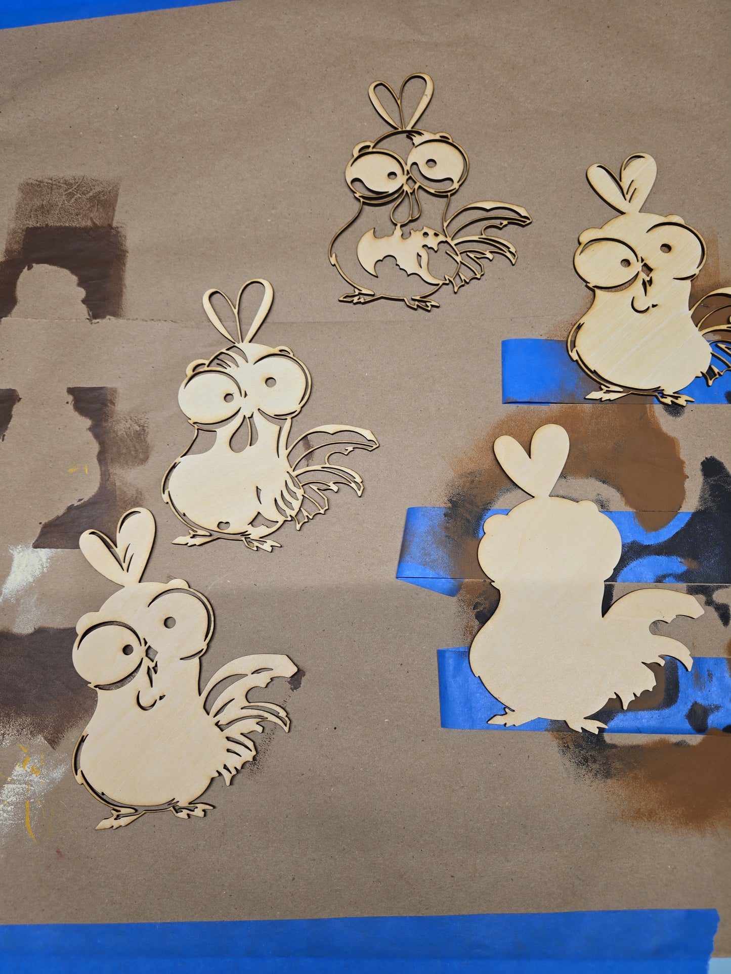 3D Funny Baby Rooster Multilayer Wood Art-Laser Cut